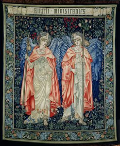 天使の奉仕、1894（タペストリー） 作： William Morris